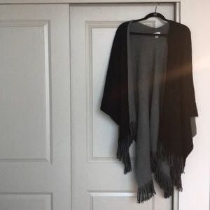 NWOT black & grey sweater/poncho